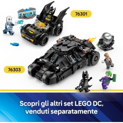 LEGO DC 76301 - Batman e Batmobile Contro Mr. Freeze - Macchina Giocattolo del Supereroe con 2 Minifigure, Accessori e Starter B