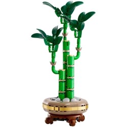 LEGO Botanicals 10344 - Bambù del Buon Auspicio - Pianta Artificiale per Arredamento Interno con Vaso Finto, Decorazione di Casa