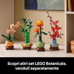 LEGO Botanicals 10344 - Bambù del Buon Auspicio - Pianta Artificiale per Arredamento Interno con Vaso Finto, Decorazione di Casa