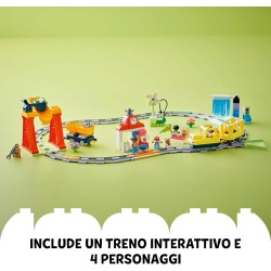 LEGO DUPLO 10428 - Grande Treno Comunitario Interattivo, Giochi Educativi, Giocattolo con Stazione, Binari e Mattoncini Multifun