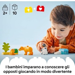 LEGO DUPLO 10442 - Famiglie di Animali: Pinguini e Leoni, Giochi di Fantasia Educativi, Giocattolo Creativo per la Cura dei Cucc