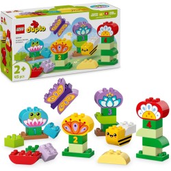 LEGO DUPLO 10444 - Giardino e Fiori Creativi, Giochi Educativi per Apprendimento dei Numeri con Insetti e Animali Giocattolo e M