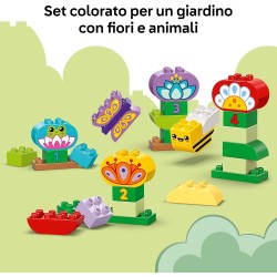 LEGO DUPLO 10444 - Giardino e Fiori Creativi, Giochi Educativi per Apprendimento dei Numeri con Insetti e Animali Giocattolo e M