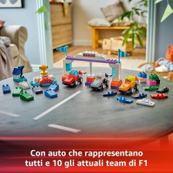 LEGO DUPLO 10445 - Auto da Corsa e Piloti Team F1, Macchina Giocattolo da Costruire, Giochi Creativi e Didattici, Idea Regalo di