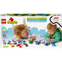 LEGO DUPLO 10445 - Auto da Corsa e Piloti Team F1, Macchina Giocattolo da Costruire, Giochi Creativi e Didattici, Idea Regalo di