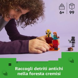 LEGO Minecraft 21266 - Battaglia sul Ponte del Nether, Gioco di Avventura per Bambini e Bambine da 6 Anni, Piccolo Set da Costru