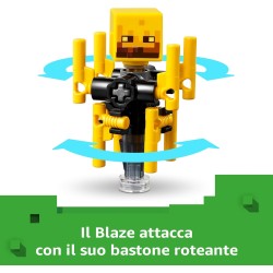 LEGO Minecraft 21266 - Battaglia sul Ponte del Nether, Gioco di Avventura per Bambini e Bambine da 6 Anni, Piccolo Set da Costru