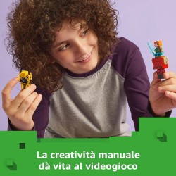 LEGO Minecraft 21266 - Battaglia sul Ponte del Nether, Gioco di Avventura per Bambini e Bambine da 6 Anni, Piccolo Set da Costru