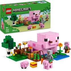 LEGO Minecraft 21268 - La Casa del Maialino, Gioco di Ruolo con Personaggi, Animali Giocattolo e Fattoria da Costruire, Idea Reg