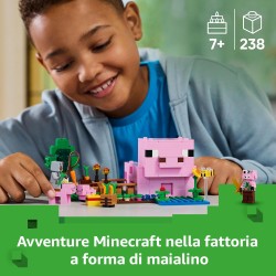 LEGO Minecraft 21268 - La Casa del Maialino, Gioco di Ruolo con Personaggi, Animali Giocattolo e Fattoria da Costruire, Idea Reg