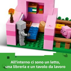 LEGO Minecraft 21268 - La Casa del Maialino, Gioco di Ruolo con Personaggi, Animali Giocattolo e Fattoria da Costruire, Idea Reg