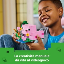 LEGO Minecraft 21268 - La Casa del Maialino, Gioco di Ruolo con Personaggi, Animali Giocattolo e Fattoria da Costruire, Idea Reg