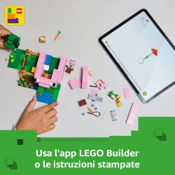 LEGO Minecraft 21268 - La Casa del Maialino, Gioco di Ruolo con Personaggi, Animali Giocattolo e Fattoria da Costruire, Idea Reg