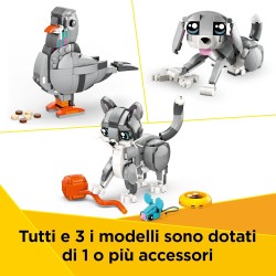 LEGO Creator 31163 - 3 in 1 Gatto Giocoso Giocattolo - Si Trasforma in Piccione o in Cane - Animali da Costruire - Idea Regalo d