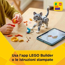 LEGO Creator 31163 - 3 in 1 Gatto Giocoso Giocattolo - Si Trasforma in Piccione o in Cane - Animali da Costruire - Idea Regalo d