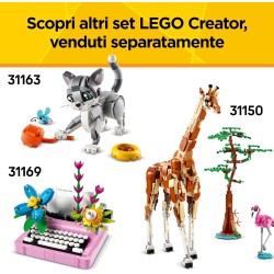 LEGO Creator 31163 - 3 in 1 Gatto Giocoso Giocattolo - Si Trasforma in Piccione o in Cane - Animali da Costruire - Idea Regalo d