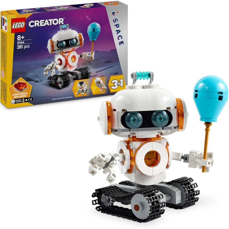 LEGO Creator 31164 - 3 in 1 Robot Spaziale Giocattolo - Si Trasforma in Cane o in Razzo - Set di Costruzioni - Idea Regalo di Co