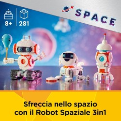 LEGO Creator 31164 - 3 in 1 Robot Spaziale Giocattolo - Si Trasforma in Cane o in Razzo - Set di Costruzioni - Idea Regalo di Co