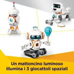 LEGO Creator 31164 - 3 in 1 Robot Spaziale Giocattolo - Si Trasforma in Cane o in Razzo - Set di Costruzioni - Idea Regalo di Co