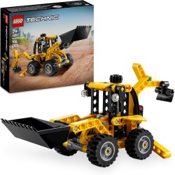 LEGO Technic 42197 - Scavatrice a Cucchiaia Rovescia, Giocattolo Educativo con Escavatore Posteriore, Pala e Stabilizzatori, Vei