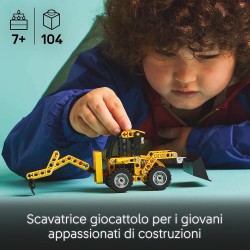 LEGO Technic 42197 - Scavatrice a Cucchiaia Rovescia, Giocattolo Educativo con Escavatore Posteriore, Pala e Stabilizzatori, Vei