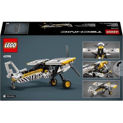 LEGO Technic 42198 - Aereo Bush, Aeroplano Giocattolo da Costruire, Modellino di Veicolo con Elica Rotante, Ali Regolabili, Moto