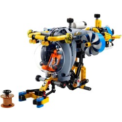 LEGO Technic 42201 - Sottomarino per Esplorazioni Abissali, Giocattolo da Costruire con Eliche Mobili e Cabina Apribile, Idea Re