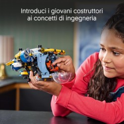 LEGO Technic 42201 - Sottomarino per Esplorazioni Abissali, Giocattolo da Costruire con Eliche Mobili e Cabina Apribile, Idea Re