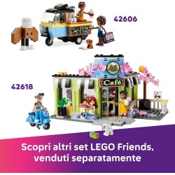 LEGO Friends 42643 - Bancarella di Zucchero Filato e Scooter, Giochi di Ruolo Creativi con Mini Bamboline di Liann e Jamila, Vei