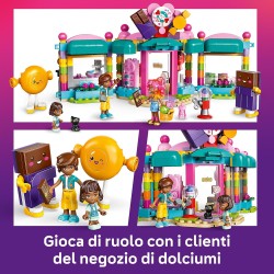 LEGO Friends 42649 - Negozio di Dolciumi di Heartlake City, Giochi di Ruolo per le Abilità Sociali, Set con Personaggi, Lecca-Le