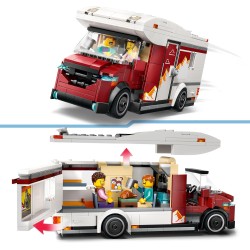 LEGO City 60454 - Camper Van delle Vacanze d’Avventura - Veicolo Giocattolo da Costruire con 3 Minifigure e Accessori - Idee Reg