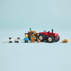 LEGO City 60461 - Trattore Agricolo Rosso con Rimorchio e Pecore - Giocattoli della Fattoria con Veicolo e Figure di Animali - G