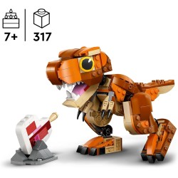 LEGO Jurassic World 76967 - Little Eatie: T. Rex, Dinosauro Giocattolo con Mascella Apribile, Testa, Coda, Braccia e Gambe Mobil