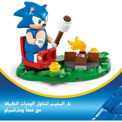 LEGO Sonic 77001 - Duello al Falò di Sonic, Giochi di Avventura con Personaggi del Videogioco tra cui 2 Robot Giocattolo, Idea R