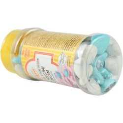 CRISPO Cuoricini Mignon Celesti e Bianchi per Pasticceria e Cake Design 85gr - Confetti di Cioccolato Fondente a forma di Cuore 