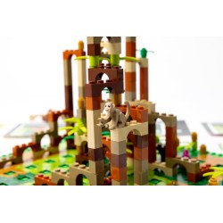 Dotted Games - Monkey Palace: Gioco da tavolo LEGO - Costruisci la tua strada verso la vittoria mattone dopo mattone! Gioco di c