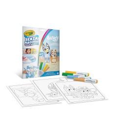 Crayola - Color Wonder, Coloring Set con 18 Pagine da colorare e 4 Pennarelli Senza Macchia, soggetto Bluey, Attività Creativa p