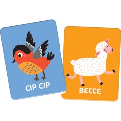 Clementoni - Sapientino Montessori - Che Verso Fa, Gioco Educativo, 30 Flashcards Montessori per Bambini 1-3 Anni, Carte Tattili