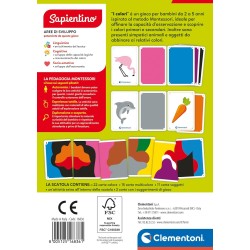 Clementoni - Sapientino Montessori - Carte Colori, Gioco Educativo Montessori Bambini 2 5 Anni, Flashcards per Imparare i Colori