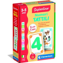 Clementoni - Sapientino Montessori - Numeri Tattili, Gioco Educativo Metodo Montessoriano per Bambini 3-5 Anni con Flashcards pe