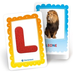 Clementoni - Sapientino Montessori - Alfabeto Tattile, Gioco Educativo per Bambini 3-5 Anni con Flashcards per Imparare Lettere 