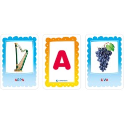 Clementoni - Sapientino Montessori - Alfabeto Tattile, Gioco Educativo per Bambini 3-5 Anni con Flashcards per Imparare Lettere 